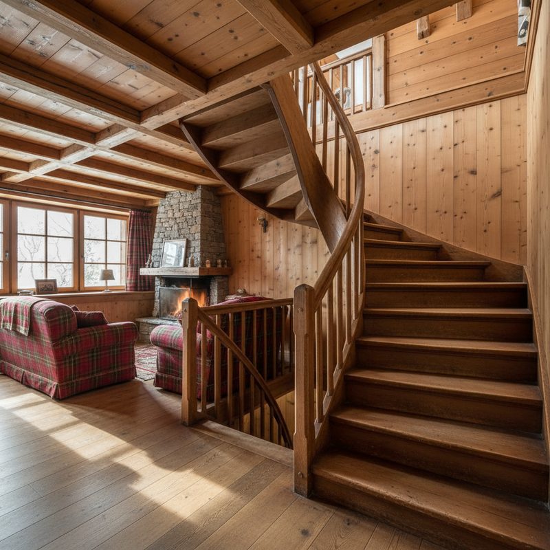 Escalier intérieur tournant sans monte-escalier en Auvergne-Rhône-Alpes