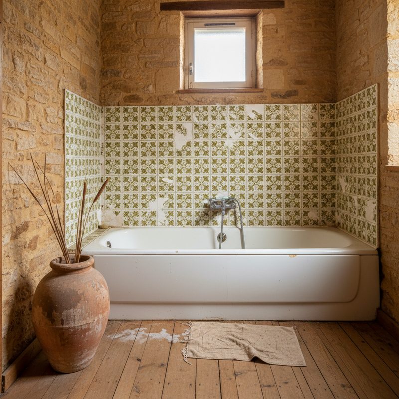 Salle de bain avec baignoire standard difficile d'accès en Bourgogne-Franche-Comté