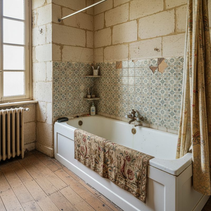 Salle de bain avec baignoire standard difficile d'accès en Centre-Val de Loire