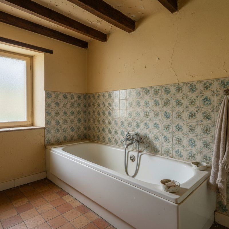 Salle de bain avec baignoire standard difficile d'accès en Provence-Alpes-Côte d'Azur