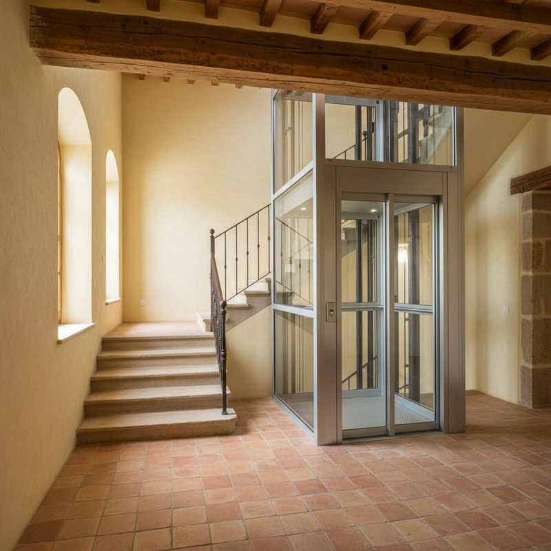 Ascenseur privatif vitré installé en Provence-Alpes-Côte d'Azur