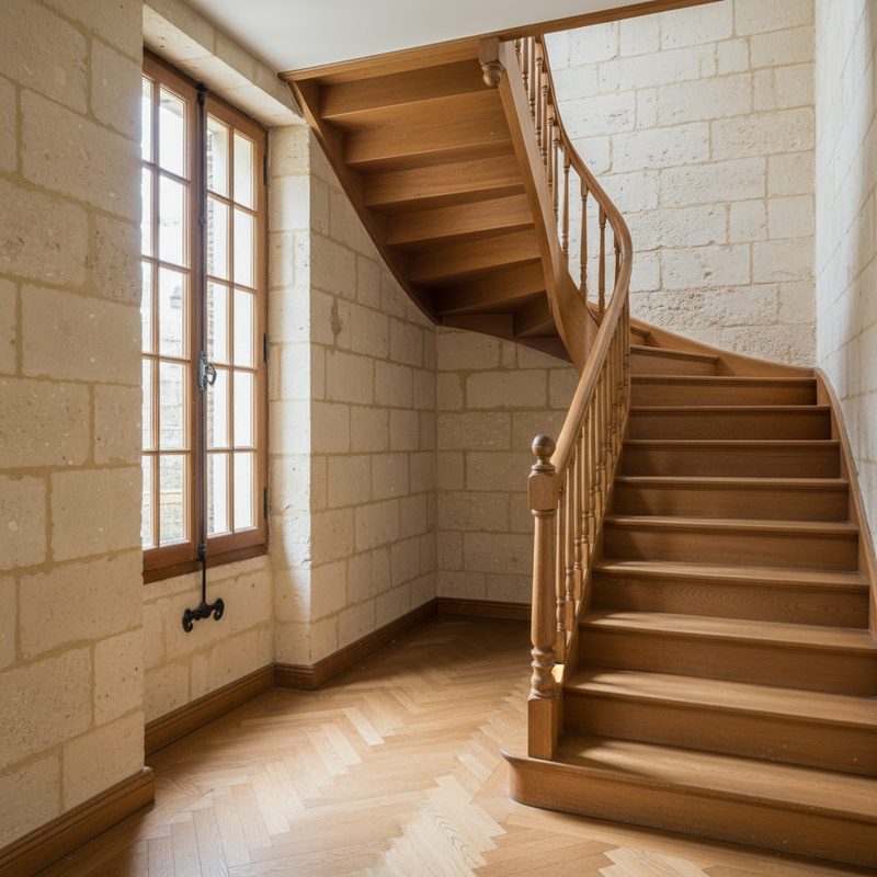 Cage d'escalier sans ascenseur privatif en Nouvelle-Aquitaine