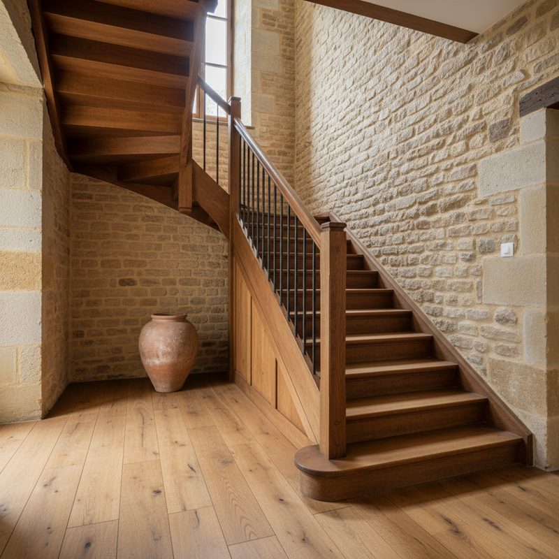 Cage d'escalier sans ascenseur privatif en Bourgogne-Franche-Comté